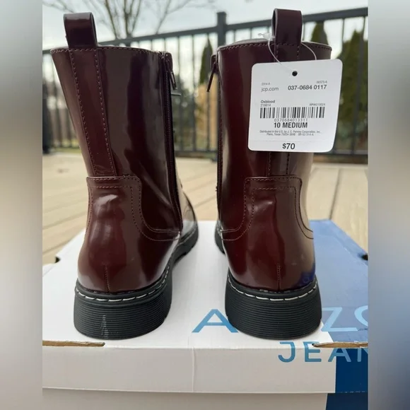 Arizona Jean Company-Women's Maroon Combat Boots Size 10 Brand new in box! 😎 - Picture 7 of 8